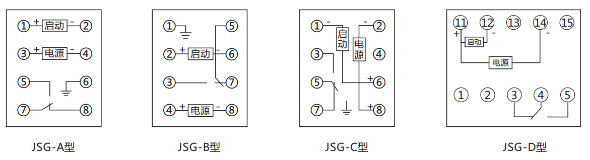 JSG-C型靜態閃光繼電器內部接線及外引接線圖(正視圖) JSG-C型靜態閃光繼電器內部接線及外引接線圖(正視圖)
