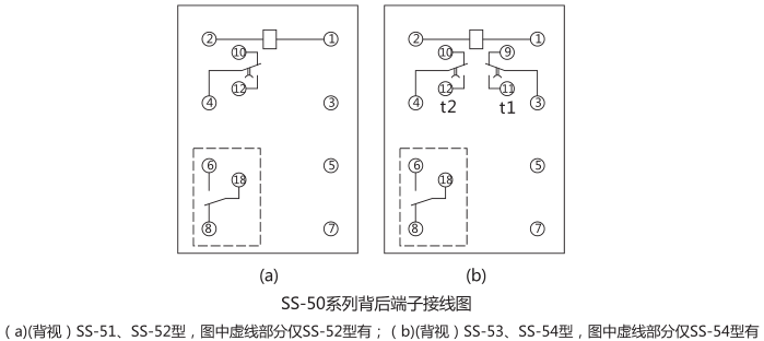 SS-52時間繼電器內部接線圖及外引接線圖片
